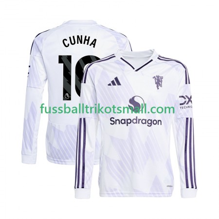 Fußballtrikots Manchester United Matheus Cunha 10 2025-2026 Langarm Auswärts-trikot kaufen